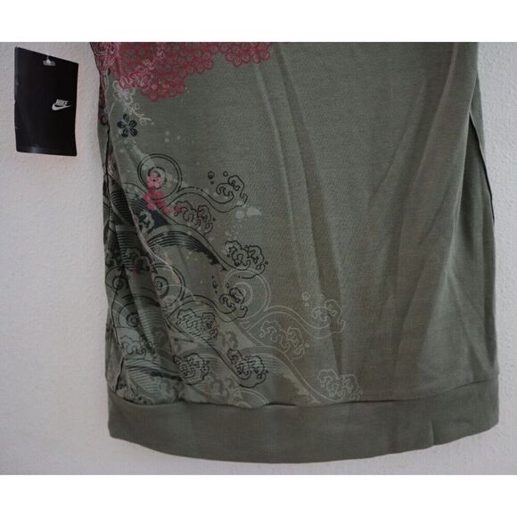 Nike 267070-303 Women's Sz Medium (8-10) Olive Green S/S Cotton Active T-Shirt - Picture 6 of 6